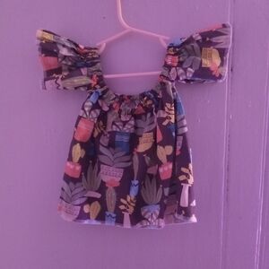 Floral Off-Shoulder Kids Top